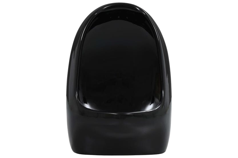 vidaXL 143988 Wall Hung Urinal With Flush Valve Ceramic Black vidaXL 143988 Wall Hung Urinal With Flush Valve Ceramic Black