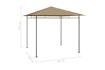vidaXL 313919 Gazebo 3x3x2.7 M Taupe 180 G/m² vidaXL 313919 Gazebo 3x3x2.7 M Taupe 180 G/m²