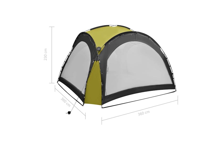 vidaXL 92237 Party Tent With Led And 4 Sidewalls 3.6x3.6x2.3 M Green vidaXL 92237 Party Tent With Led And 4 Sidewalls 3.6x3.6x2.3 M Green
