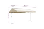 vidaXL 145884 Free Standing Awning 600x300cm Cream vidaXL 145884 Free Standing Awning 600x300cm Cream