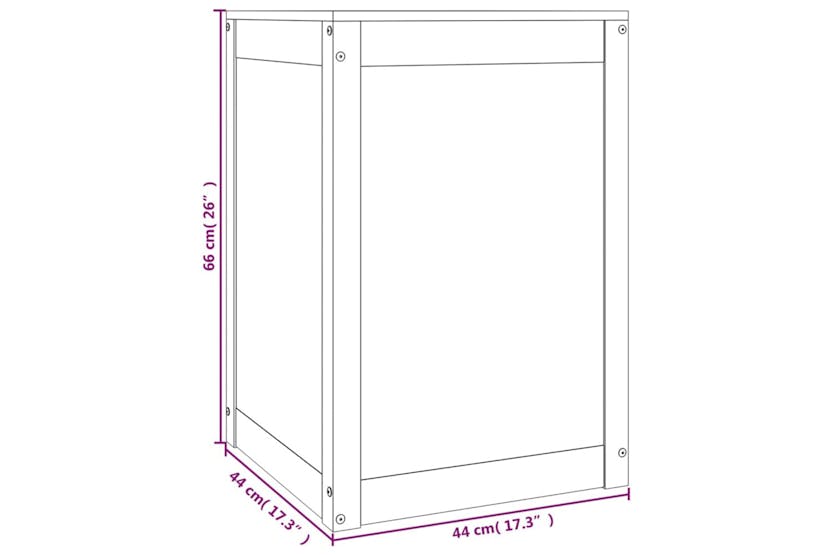vidaXL 823565 Laundry Box White 44x44x66cm Solid Wood Pine vidaXL 823565 Laundry Box White 44x44x66cm Solid Wood Pine