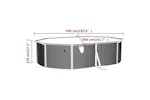 vidaXL 3098043 Swimming Pool With Safety Ladder 490x360x120cm vidaXL 3098043 Swimming Pool With Safety Ladder 490x360x120cm