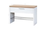 Germania 422778 Shoe Bench Top White And Sonoma Oak 3192-178 Germania 422778 Shoe Bench Top White And Sonoma Oak 3192-178
