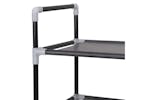 vidaXL 245628 Shoe Rack With 4 Shelves Metal And Non-woven Fabric Black vidaXL 245628 Shoe Rack With 4 Shelves Metal And Non-woven Fabric Black