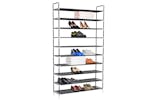 vidaXL 245630 Shoe Rack With 10 Shelves Metal And Non-woven Fabric Black vidaXL 245630 Shoe Rack With 10 Shelves Metal And Non-woven Fabric Black