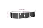 vidaXL 3098044 Swimming Pool With Safety Ladder 610x360x120cm vidaXL 3098044 Swimming Pool With Safety Ladder 610x360x120cm