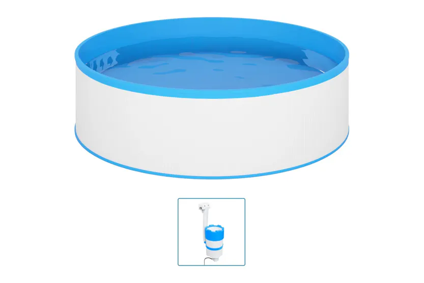 vidaXL 3070798 Splasher Pool With Hanging Skimmer And Pump 350x90cm White vidaXL 3070798 Splasher Pool With Hanging Skimmer And Pump 350x90cm White