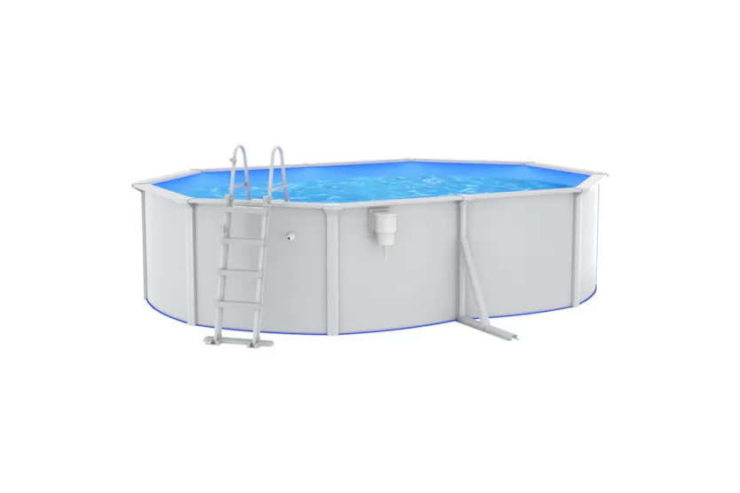 vidaXL 3098043 Swimming Pool With Safety Ladder 490x360x120cm vidaXL 3098043 Swimming Pool With Safety Ladder 490x360x120cm