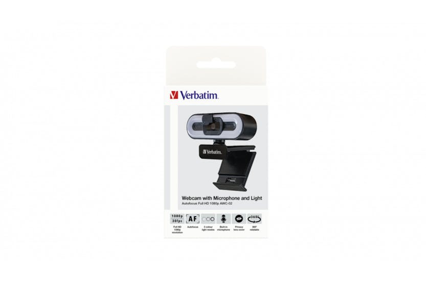 Verbatim AWC-02 Autofocus Full HD Webcam | Black Verbatim AWC-02 Autofocus Full HD Webcam | Black
