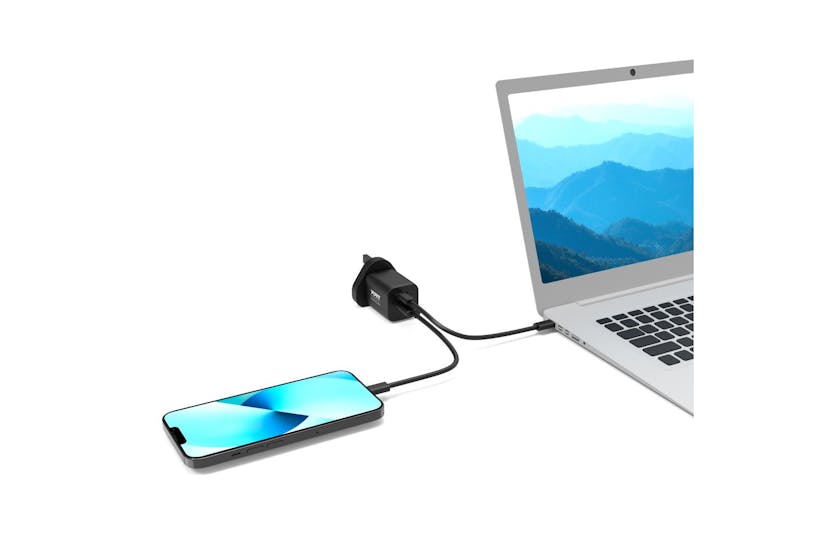 Port Designs 45W 2 Port GaN Wall Charger & UK USB-C Cable | 2m Port Designs 45W 2 Port GaN Wall Charger & UK USB-C Cable | 2m