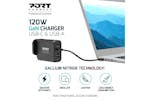 Port Designs 120W 4 Port GaN Wall Charger & UK USB-C Cable | 2m Port Designs 120W 4 Port GaN Wall Charger & UK USB-C Cable | 2m