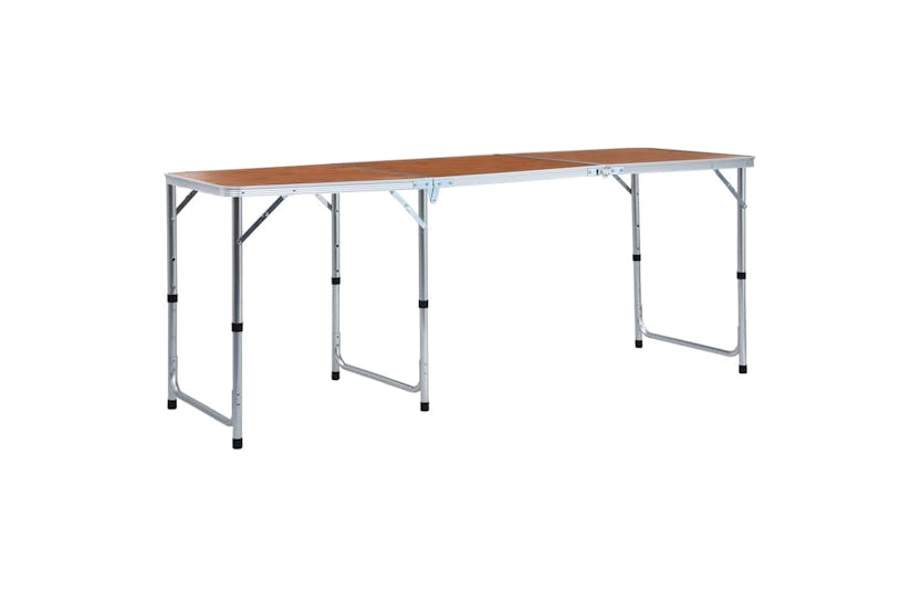 vidaXL 48174 Foldable Camping Table Aluminium 180x60cm vidaXL 48174 Foldable Camping Table Aluminium 180x60cm