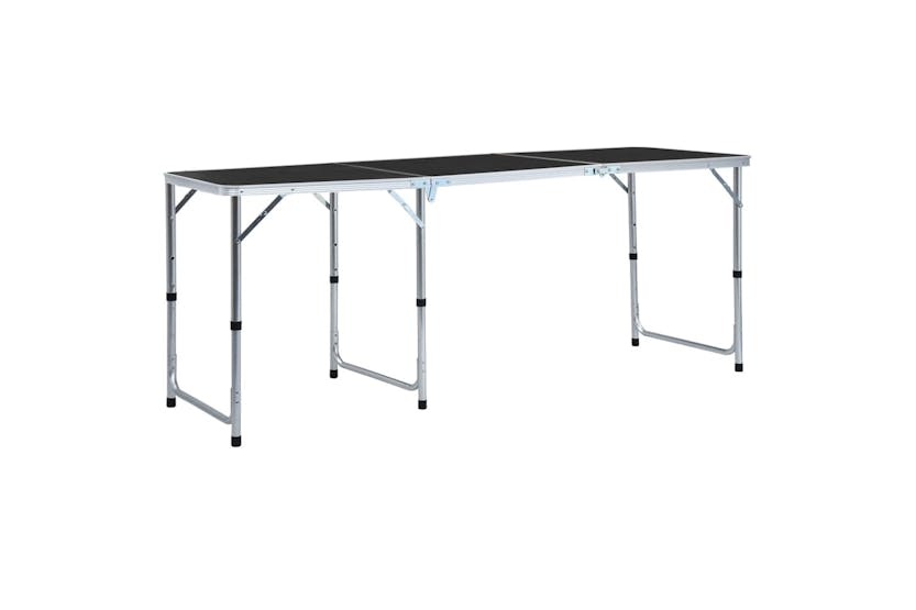 vidaXL 48175 Foldable Camping Table Grey Aluminium 180x60cm vidaXL 48175 Foldable Camping Table Grey Aluminium 180x60cm