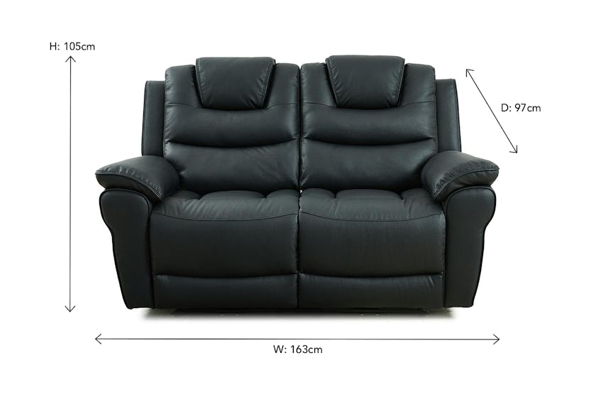Emily 2 Seater Sofa | Power Recliner | Fabric | Black Emily 2 Seater Sofa | Power Recliner | Fabric | Black