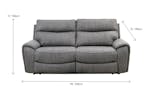 Mila 2 Seater Sofa | Power Recliner | Grey Mila 2 Seater Sofa | Power Recliner | Grey