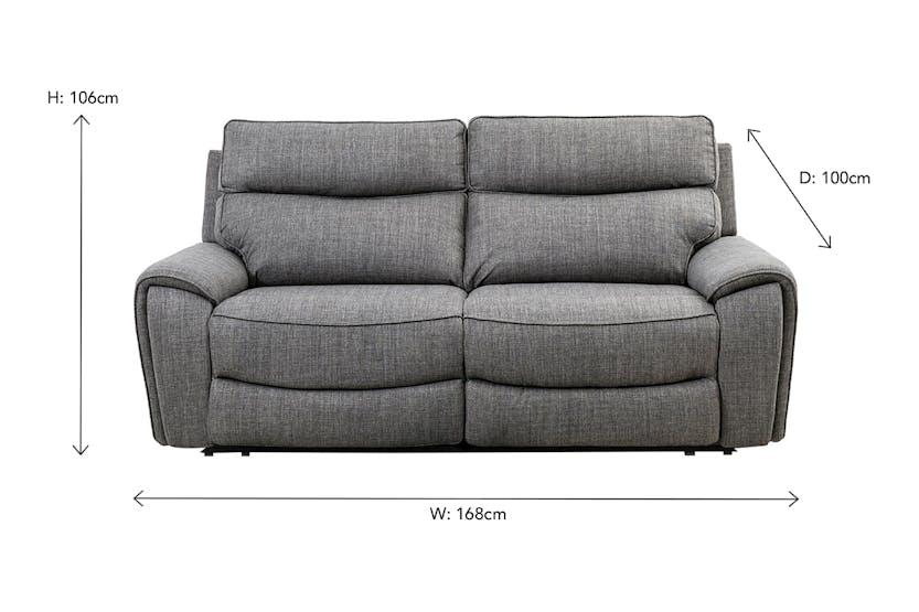 Mila 2 Seater Sofa | Power Recliner | Grey Mila 2 Seater Sofa | Power Recliner | Grey