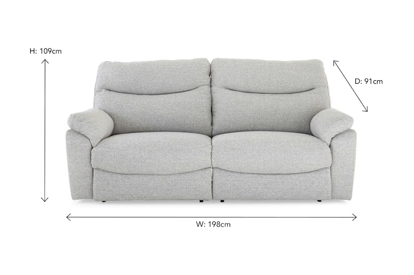 Danielle 3 Seater Sofa | Power Recliner | Stone Danielle 3 Seater Sofa | Power Recliner | Stone