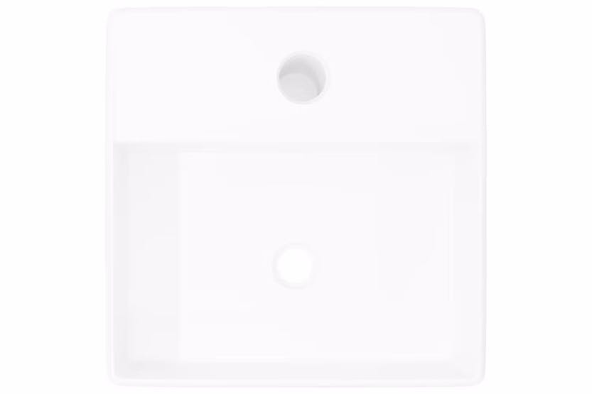 vidaXL 141940 Ceramic Bathroom Sink Basin With Faucet Hole White Square vidaXL 141940 Ceramic Bathroom Sink Basin With Faucet Hole White Square