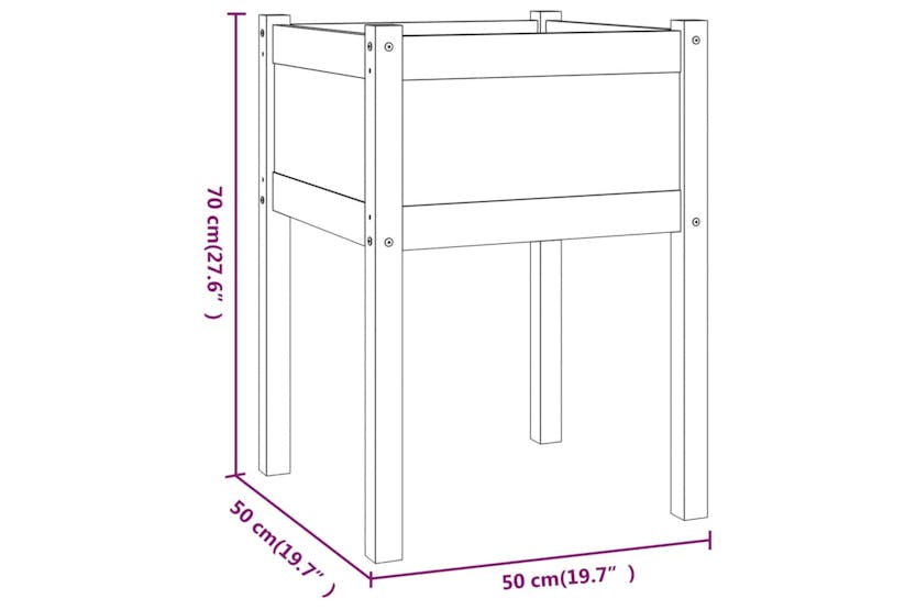 vidaXL 810800 Garden Planters 2 Pcs 50x50x70cm Solid Pinewood vidaXL 810800 Garden Planters 2 Pcs 50x50x70cm Solid Pinewood