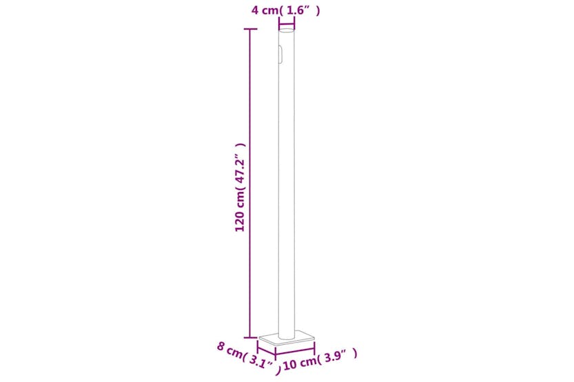 vidaXL 318046 Retractable Side Awning Blue 200x1000cm vidaXL 318046 Retractable Side Awning Blue 200x1000cm