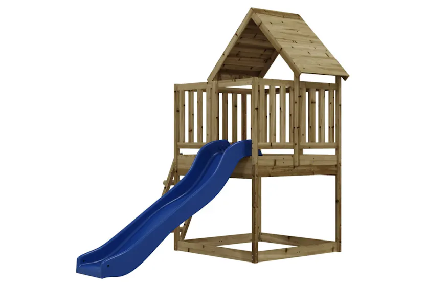 vidaXL 3155935 Playhouse With Slide Ladder Impregnated Wood Pine vidaXL 3155935 Playhouse With Slide Ladder Impregnated Wood Pine