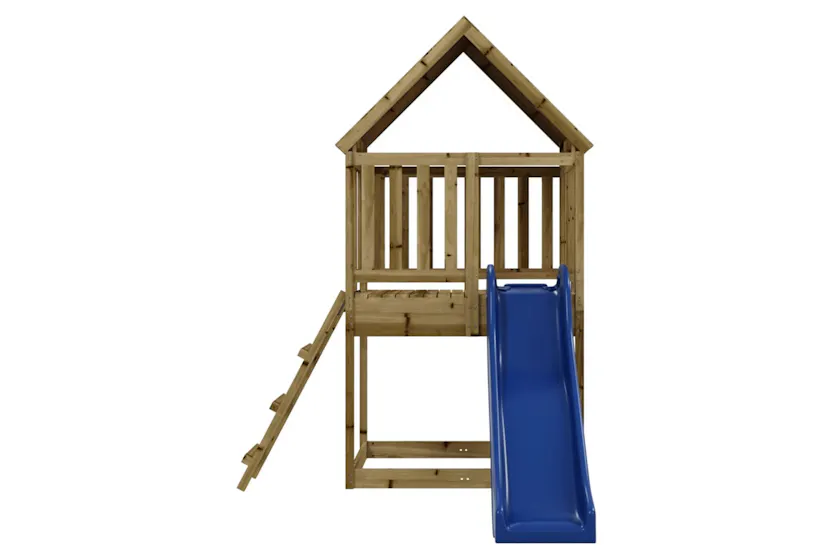 vidaXL 3155935 Playhouse With Slide Ladder Impregnated Wood Pine vidaXL 3155935 Playhouse With Slide Ladder Impregnated Wood Pine