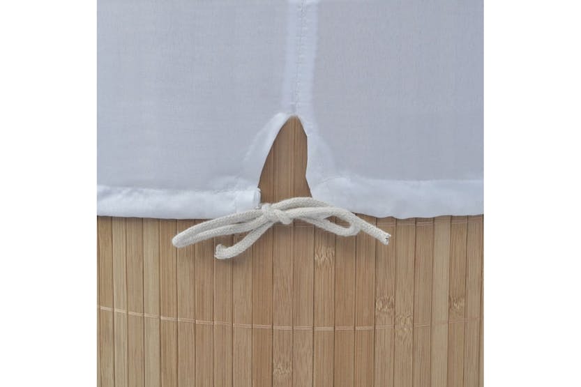 vidaXL 242727 Bamboo Laundry Bin Oval Natural vidaXL 242727 Bamboo Laundry Bin Oval Natural