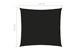 vidaXL 135743 Sunshade Sail Oxford Fabric Square 3.6x3.6 M Black vidaXL 135743 Sunshade Sail Oxford Fabric Square 3.6x3.6 M Black