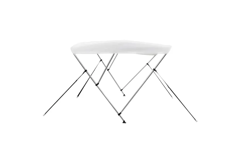 vidaXL 92362 3 Bow Bimini Top White 183x196x137cm vidaXL 92362 3 Bow Bimini Top White 183x196x137cm