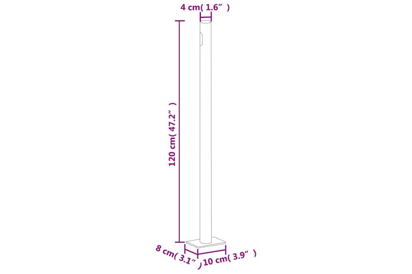 vidaXL 318042 Retractable Side Awning Black 200x1000cm vidaXL 318042 Retractable Side Awning Black 200x1000cm