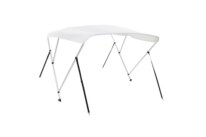 vidaXL 92362 3 Bow Bimini Top White 183x196x137cm vidaXL 92362 3 Bow Bimini Top White 183x196x137cm
