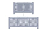 vidaXL Mdf Radiator Cover Grey 205cm vidaXL Mdf Radiator Cover Grey 205cm