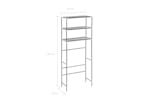 vidaXL 282465 3-tier Storage Rack Over Laundry Machine Silver 69x28x169cm vidaXL 282465 3-tier Storage Rack Over Laundry Machine Silver 69x28x169cm