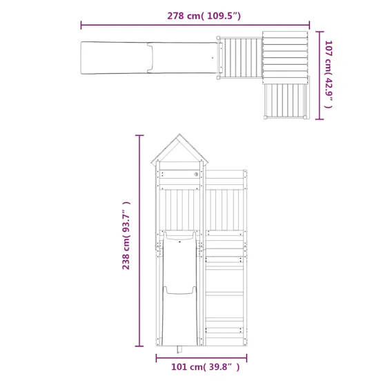 Vidaxl 3156872 Outdoor Playset Solid Wood Douglas Vidaxl 3156872 Outdoor Playset Solid Wood Douglas