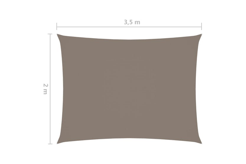 vidaXL 135421 Sunshade Sail Oxford Fabric Rectangular 2x3.5 M Taupe vidaXL 135421 Sunshade Sail Oxford Fabric Rectangular 2x3.5 M Taupe