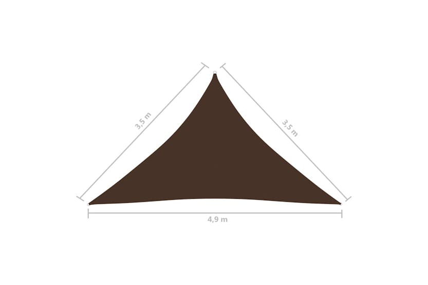 vidaXL 135835 Sunshade Sail Oxford Fabric Triangular 3.5x3.5x4.9 M Brown vidaXL 135835 Sunshade Sail Oxford Fabric Triangular 3.5x3.5x4.9 M Brown