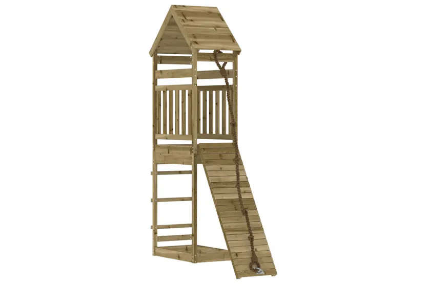 vidaXL 3156900 Playhouse With Climbing Wall Impregnated Wood Pine vidaXL 3156900 Playhouse With Climbing Wall Impregnated Wood Pine