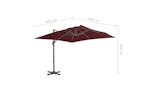 vidaXL 312315 Cantilever Umbrella With Aluminium Pole Bordeaux Red 400x300cm vidaXL 312315 Cantilever Umbrella With Aluminium Pole Bordeaux Red 400x300cm