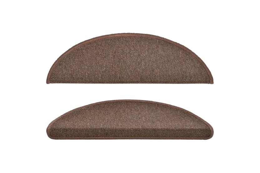 vidaXL 133880 Carpet Stair Treads 15 Pcs Coffee Brown 56x17x3cm vidaXL 133880 Carpet Stair Treads 15 Pcs Coffee Brown 56x17x3cm