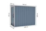 Vidaxl Wall-mounted Garden Shed Grey 118x194x178 Cm Galvanised Steel Vidaxl Wall-mounted Garden Shed Grey 118x194x178 Cm Galvanised Steel