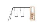 vidaXL 3155921 Playhouse With Swings Climbing Wall Solid Wood Pine vidaXL 3155921 Playhouse With Swings Climbing Wall Solid Wood Pine