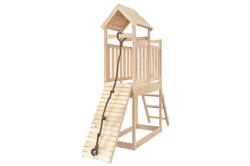 vidaXL 3155867 Playhouse With Climbing Wall Solid Wood Pine vidaXL 3155867 Playhouse With Climbing Wall Solid Wood Pine