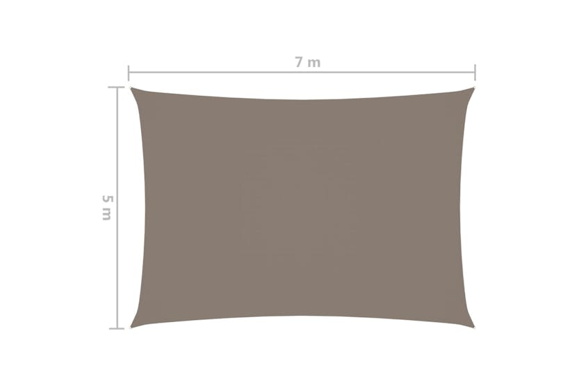vidaXL 135440 Sunshade Sail Oxford Fabric Rectangular 5x7 M Taupe vidaXL 135440 Sunshade Sail Oxford Fabric Rectangular 5x7 M Taupe