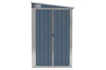 Vidaxl Wall-mounted Garden Shed Grey 118x194x178 Cm Galvanised Steel Vidaxl Wall-mounted Garden Shed Grey 118x194x178 Cm Galvanised Steel