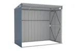 Vidaxl Wall-mounted Garden Shed Grey 118x194x178 Cm Galvanised Steel Vidaxl Wall-mounted Garden Shed Grey 118x194x178 Cm Galvanised Steel