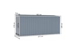 Vidaxl Wall-mounted Garden Shed Grey 118x382x178 Cm Galvanised Steel Vidaxl Wall-mounted Garden Shed Grey 118x382x178 Cm Galvanised Steel