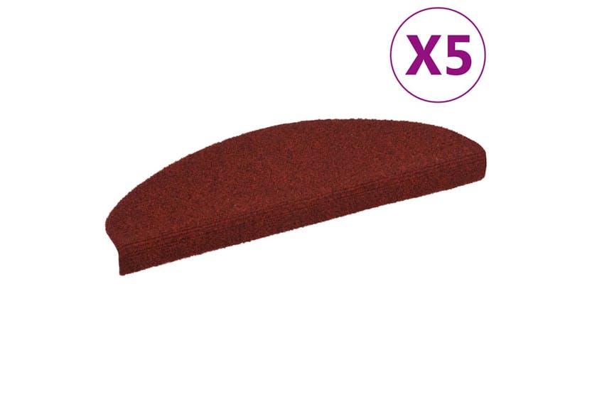 vidaXL 149706 Self-adhesive Stair Mats 5 Pcs Red 65x21x4cm Needle Punch vidaXL 149706 Self-adhesive Stair Mats 5 Pcs Red 65x21x4cm Needle Punch