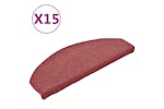 vidaXL 322373 Carpet Stair Treads 15 Pcs Red 65x24x4cm vidaXL 322373 Carpet Stair Treads 15 Pcs Red 65x24x4cm