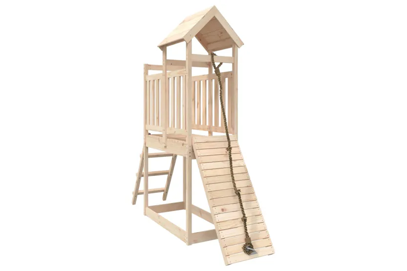 vidaXL 3155867 Playhouse With Climbing Wall Solid Wood Pine vidaXL 3155867 Playhouse With Climbing Wall Solid Wood Pine