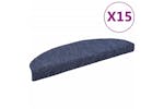 vidaXL 132701 15 Pcs Self-adhesive Stair Mats Needle Punch 65x21x4cm Blue vidaXL 132701 15 Pcs Self-adhesive Stair Mats Needle Punch 65x21x4cm Blue